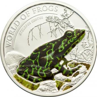 2 $ 2011 Palau - "World of Frogs" Atelopus Certus - Green 