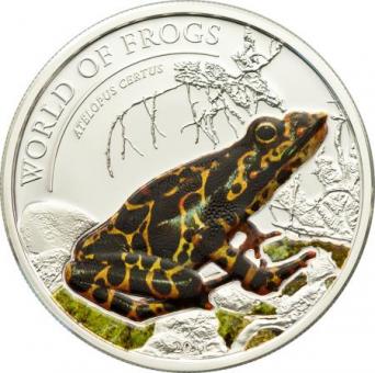2 $ 2011 Palau - "World of Frogs" Atelopus Certus - Orange 