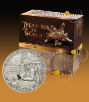 5 $ 2010 Palau - Schätze der Welt - Saphir im Etui 