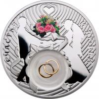 2 $ 2012 Niue Island - Hochzeitsmünze - Eheringe - im Etui 