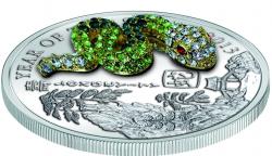 500 Francs 2013 Rwanda - 3D Pave coin - Year of the snake 